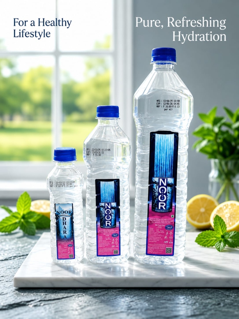 Noor Dhara Packaged Water Bottles Trio